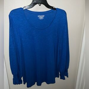 Chicos royal blue top